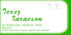 terez karacson business card